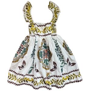 Anthropologie Ruffle Sleeve Square Neck Mini Dress